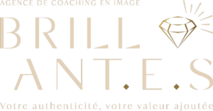 Logo recomposé doré de l'Agence Brillantes, coaching en image à Vannes, Morbihan